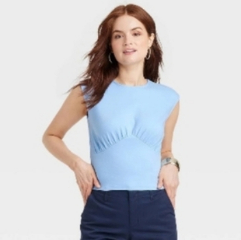 A New Day Cap‎ Sleeve Cotton Top